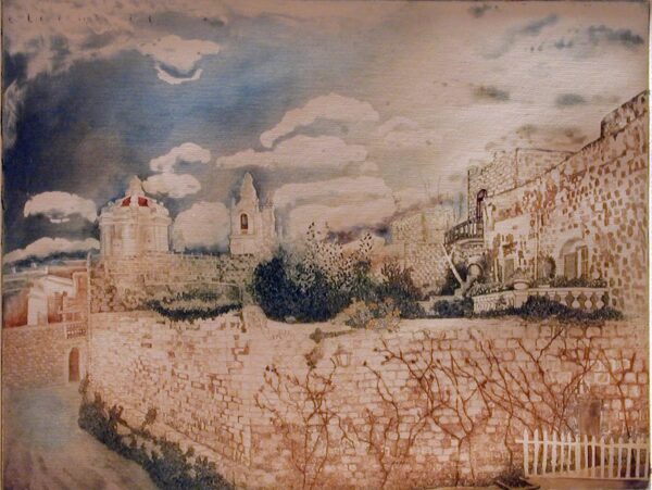 Mdina Malta Etching