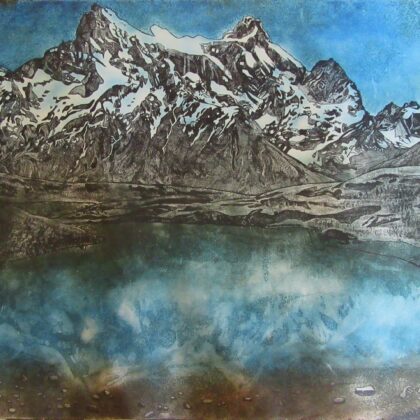 View of Cerro Paine Grande Across The Lake (Sold)