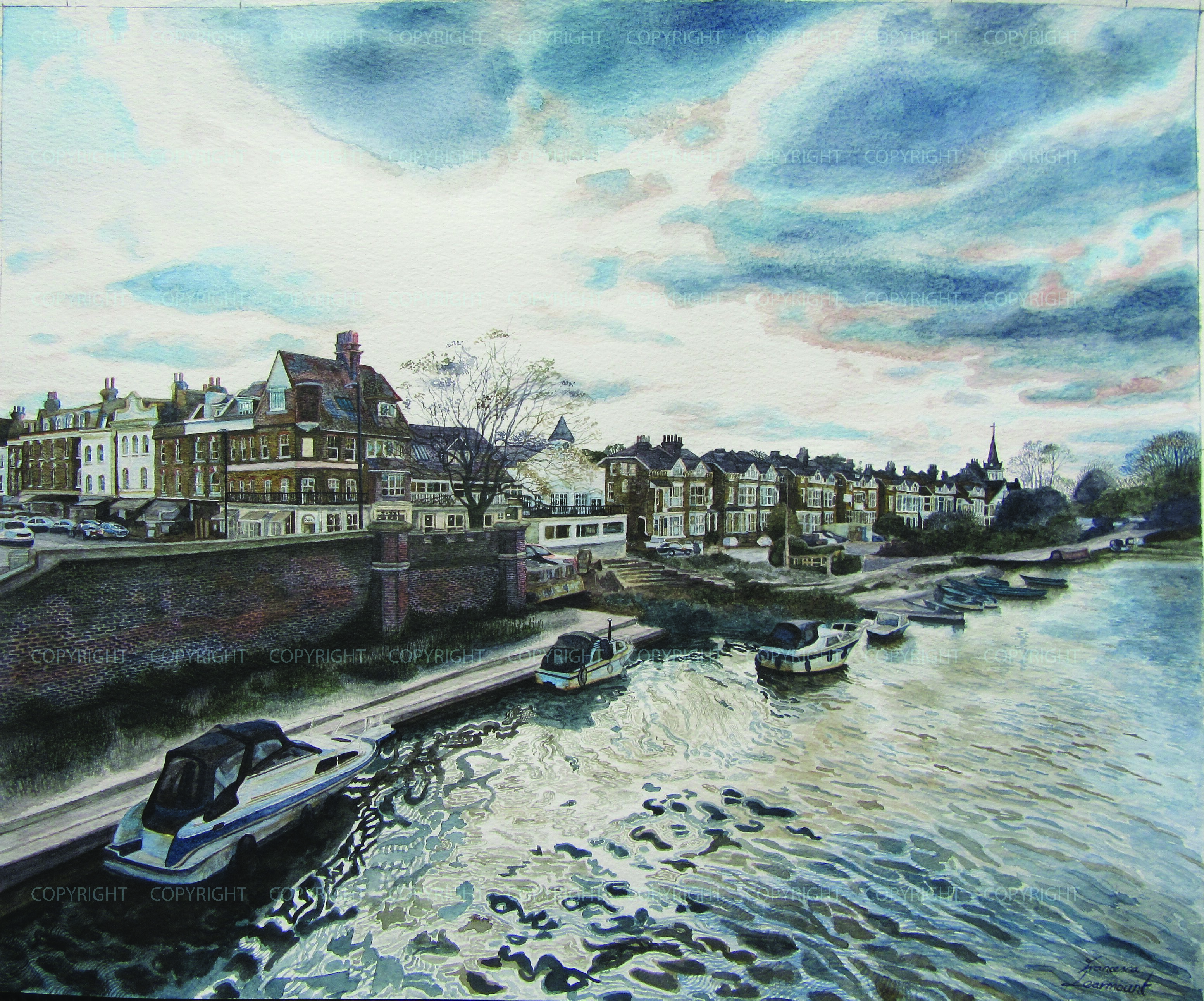 View West From Hampton Court Bridge.