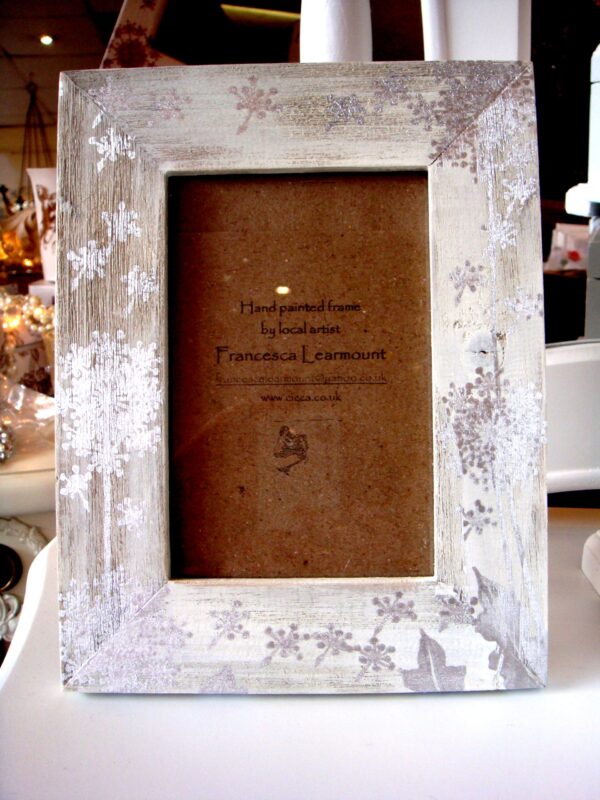 Dandelion Clock (silver) Single Distressed Photo Frame: