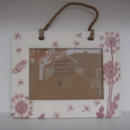 Dandelion Photo Frame (dusky pink on white)