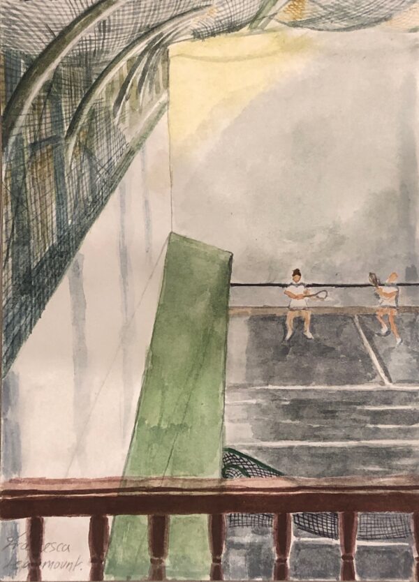 Real Tennis, Bayonne - Sketch From Life