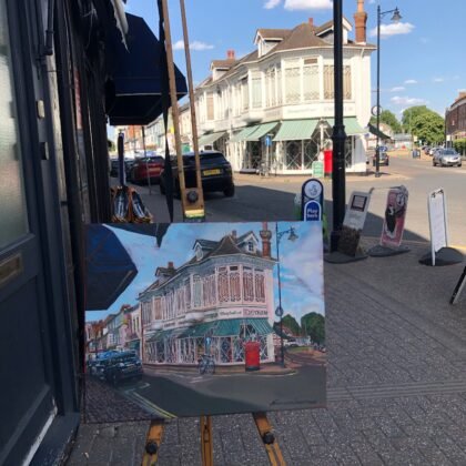 Hampton Court Emporium: (En Plein Air: work in situ) Hampton Court Emporium: (En Plein Air: work in situ)
